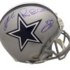 Dallas Cowboys Triplets Autographed Proline Helmet Aikman Emmitt Irvin BAS 22551