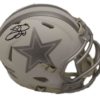 Emmitt Smith Autographed/Signed Dallas Cowboys Ice Mini Helmet BAS 22557