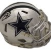 Emmitt Smith Autographed/Signed Dallas Cowboys Chrome Mini Helmet BAS 22558