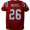 Sony Michel Autographed/Signed New England Patriots Red XL Jersey BAS 22632