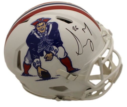 Sony Michel Signed New England Patriots Speed White Proline Helmet BAS 22634