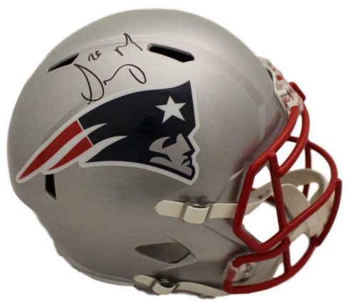 Sony Michel Autographed New England Patriots Speed Replica Helmet BAS 22635