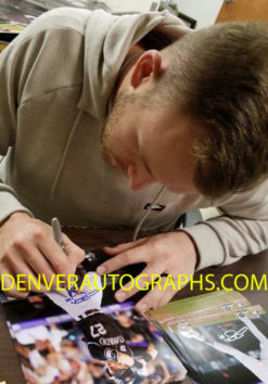 Trevor Story Autographed/Signed Colorado Rockies 8x10 Photo JSA 22650 PF