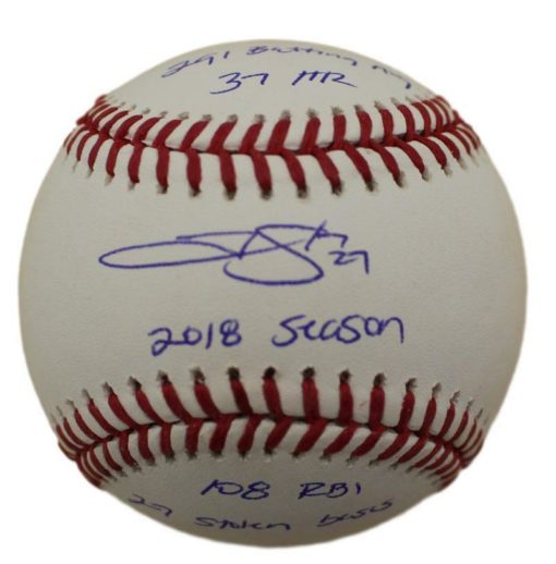 Trevor Story Autographed/Signed Colorado Rockies OML Baseball 5 Insc JSA 22655