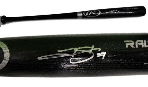 Trevor Story Autographed/Signed Colorado Rockies Rawlings Black Bat JSA 22658