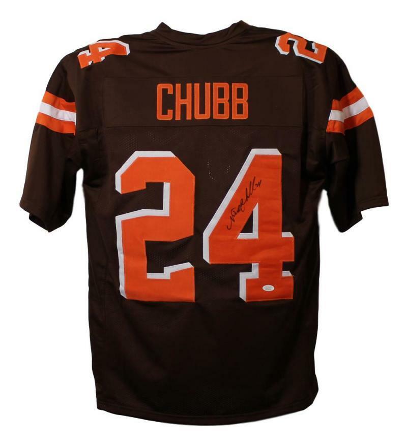 autographed nick chubb jersey