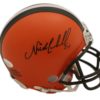 Nick Chubb Autographed/Signed Cleveland Browns Riddell Mini Helmet JSA 22666
