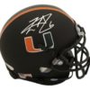 Lamar Miller Autographed/Signed Miami Hurricanes Schutt Mini Helmet JSA 22696