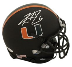 Lamar Miller Autographed/Signed Miami Hurricanes Schutt Mini Helmet JSA 22696