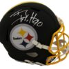 TJ Watt Autographed/Signed Pittsburgh Steelers Black Replica Helmet PSA 22699
