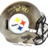 TJ Watt Autographed/Signed Pittsburgh Steelers Chrome Replica Helmet PSA 22705