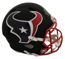 JJ Watt Autographed/Signed Houston Texans Black Replica Helmet JSA 22714