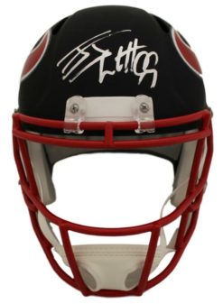 JJ Watt Autographed/Signed Houston Texans Black Replica Helmet JSA 22714