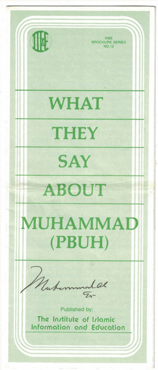 Muhammad Ali Autographed/Signed What They Say About Muhammad Pamphlet BAS 22741