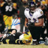 Ray Lewis Autographed/Signed Baltimore Ravens 8x10 Photo BAS 22755 PF