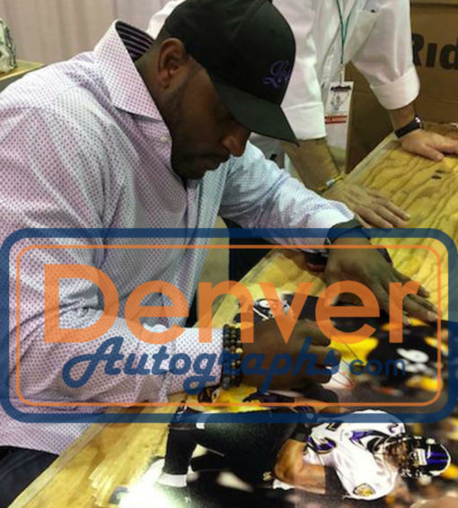 Ray Lewis Autographed/Signed Baltimore Ravens 16x20 Photo BAS 22756 PF