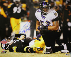 Ray Lewis Autographed/Signed Baltimore Ravens 16x20 Photo BAS 22756 PF