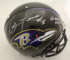 Ray Lewis Autographed/Signed Baltimore Ravens Authentic Helmet 2 Insc JSA 22764