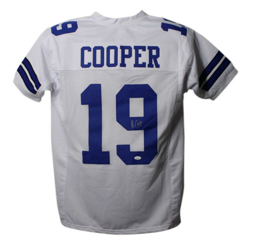 Amari Cooper Autographed/Signed Dallas Cowboys White XL Jersey JSA 22776