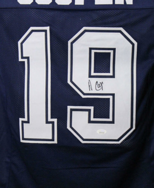 Amari Cooper Autographed/Signed Dallas Cowboys Blue XL Jersey JSA 22777