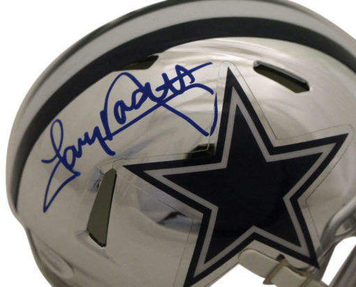 Tony Dorsett Autographed/Signed Dallas Cowboys Chrome Mini Helmet JSA 22786