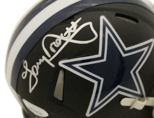Tony Dorsett Autographed/Signed Dallas Cowboys Black Mini Helmet JSA 22787