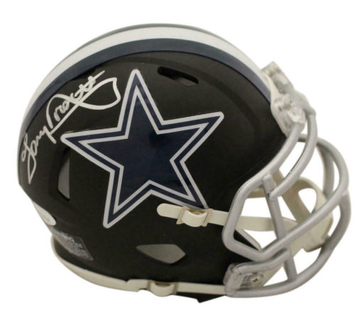 Tony Dorsett Autographed/Signed Dallas Cowboys Black Mini Helmet JSA 22787
