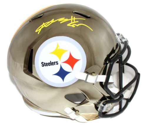 Antonio Brown Autographed Pittsburgh Steelers Chrome Replica Helmet JSA 22799
