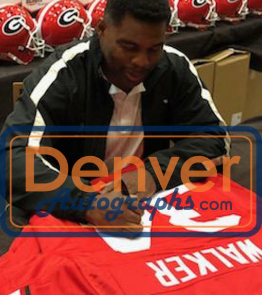 Herschel Walker Autographed Georgia Bulldogs Red XL Jersey Heisman BAS 22806