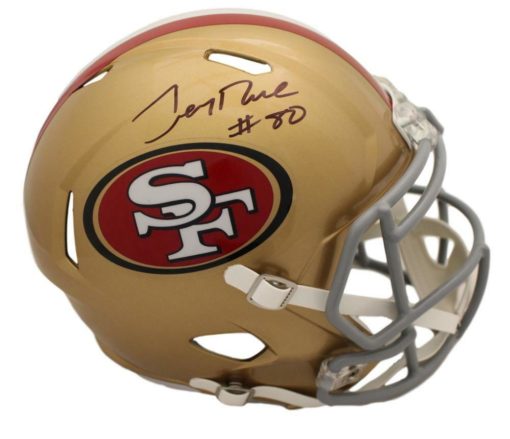 Jerry Rice Autographed/Signed San Francisco 49ers Speed Replica Helmet BAS 22820