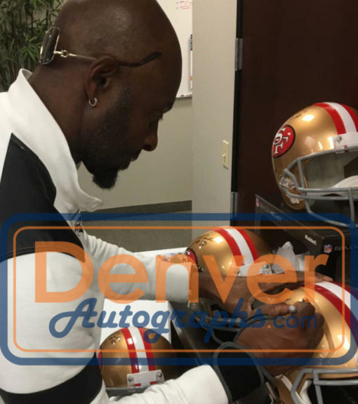 Jerry Rice Autographed/Signed San Francisco 49ers Speed Replica Helmet BAS 22820