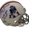 Babe Parilli Autographed New England Patriots TB Mini Helmet 2 Insc BAS 22831