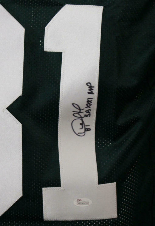 Desmond Howard Autographed Green Bay Packers XL Green Jersey MVP JSA 22836