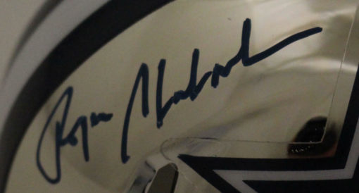 Roger Staubach Autographed/Signed Dallas Cowboys Chrome Mini Helmet JSA 22838