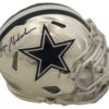 Roger Staubach Autographed/Signed Dallas Cowboys Chrome Mini Helmet JSA 22838