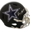 Roger Staubach Autographed Dallas Cowboys Black Replica Helmet JSA 22844