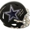 Roger Staubach Signed Dallas Cowboys Authentic Black Helmet 2 Insc JSA 22845
