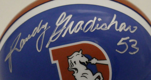 Randy Gradishar Autographed/Signed Denver Broncos D Logo Mini Helmet 22854