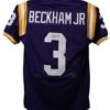 Odell Beckham Jr, Autographed/Signed LSU Tigers XL Purple Jersey JSA 22856