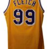 Chevy Chase Fletch Autographed/Signed Los Angeles Lakers Jersey Yellow BAS 22871