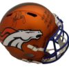 John Elway Autographed/Signed Denver Broncos Blaze Helmet 3 Insc BAS 22883