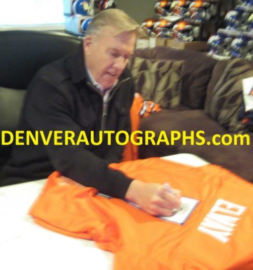 John Elway Autographed/Signed Denver Broncos  Size XL  Orange Jersey BAS 22887