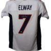 John Elway Autographed/Signed Denver Broncos  Size XL  White Jersey BAS 22888