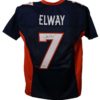 John Elway Autographed/Signed Denver Broncos  Size XL Blue Jersey BAS 22889