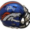 John Elway Autographed/Signed Denver Broncos Chrome Mini Helmet JSA 22897