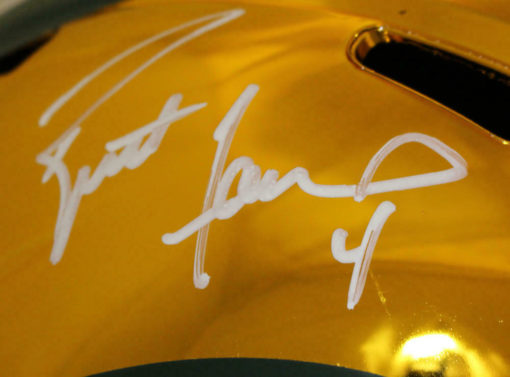 Brett Favre Autographed Green Bay Packers Chrome Replica Helmet Radtke 22926