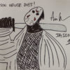 Ari Lehman Signed Friday The 13th Sketch 11x14 Canvas Jason Never Dies JSA 22958