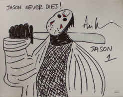 Ari Lehman Signed Friday The 13th Sketch 11x14 Canvas Jason Never Dies JSA 22958