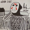 Ari Lehman Signed Friday The 13th Sketch 11x14 Canvas I Never Die JSA 22968