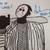 Ari Lehman Signed Friday The 13th Sketch 11x14 Canvas Lord Of The Lake JSA 22969